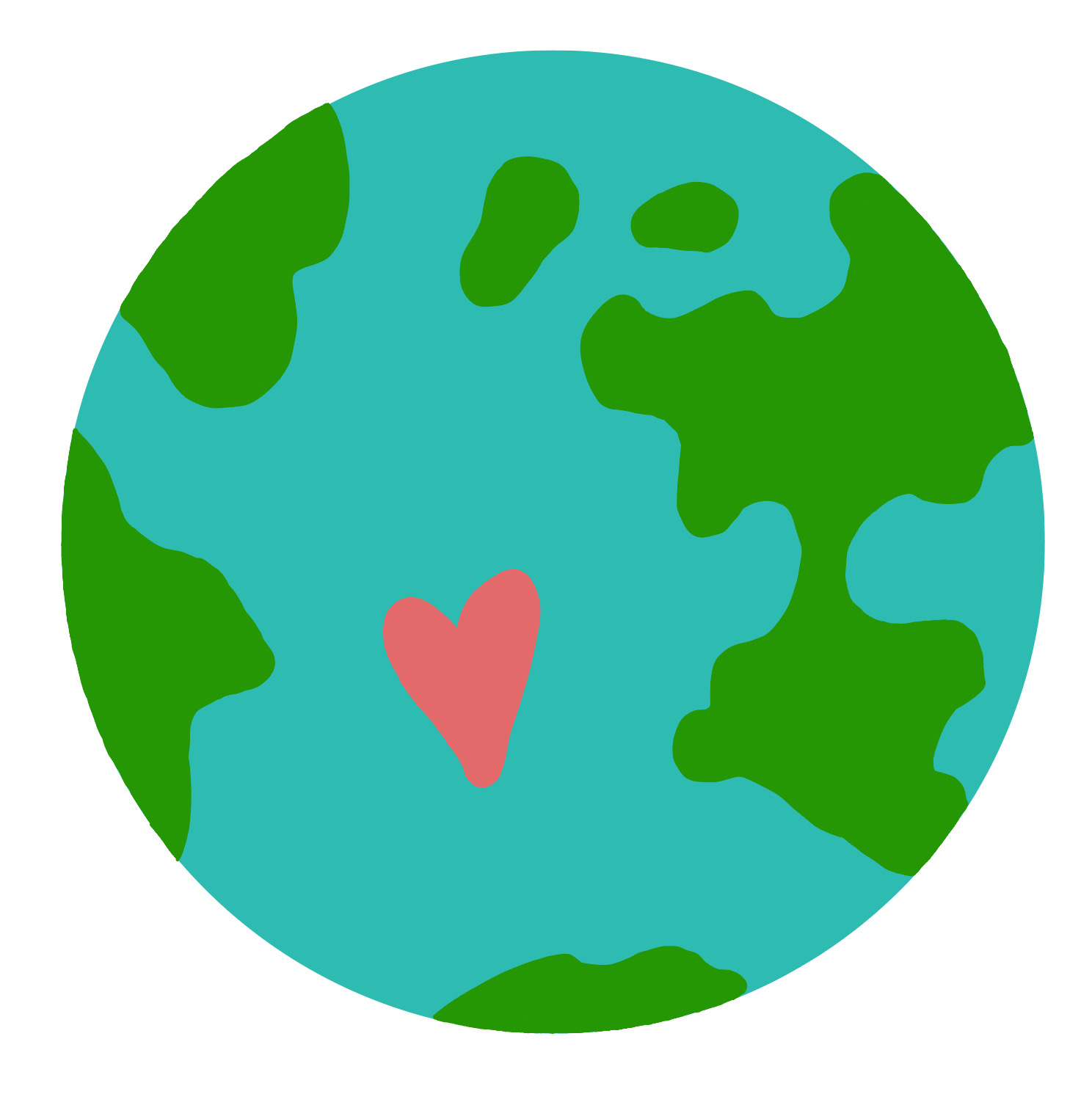 Drawing of Earth to be converted to a color chart