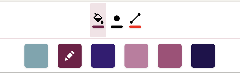 Confirm the newly selected color is now the active color.