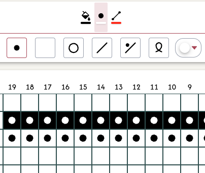 Compare purl stitch visibility on dark vs light backgrounds